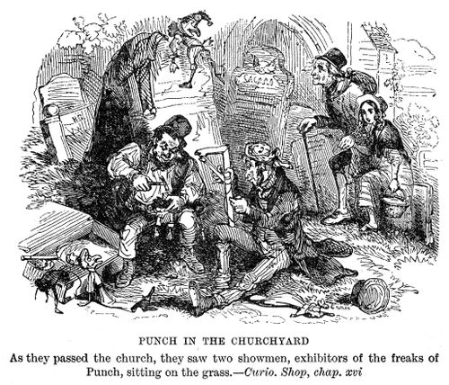 Punch in the churchyard