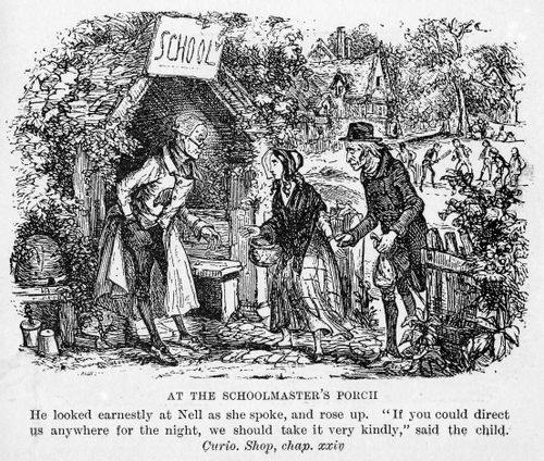 At the schoolmaster's porch