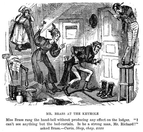Mr. Brass at the keyhole