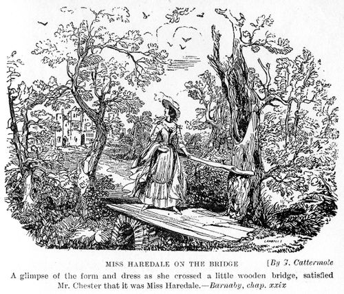 Miss Haredale on the bridge