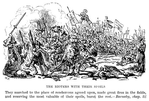 The rioters with their spoils