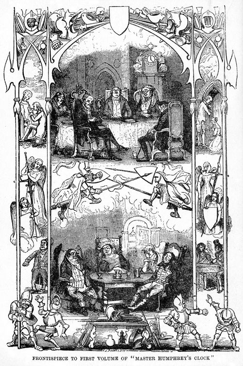 Frontispiece to the first volume of 'Master Humphrey's Clock'