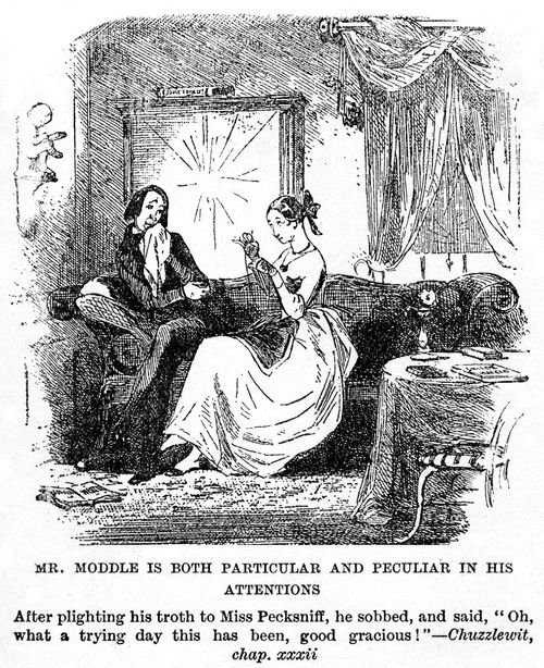 Mr. Moddle is both particular and peculiar in his attentions