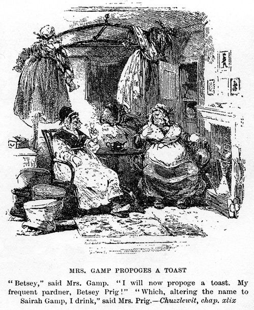 Mrs. Gamp proposes a toast