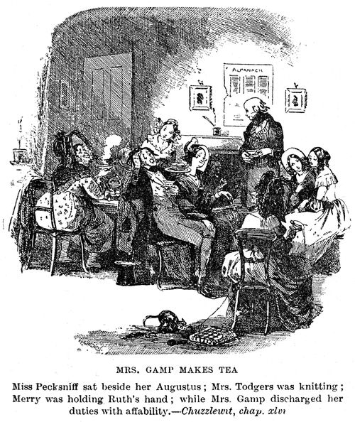 Mrs. Gamp makes tea