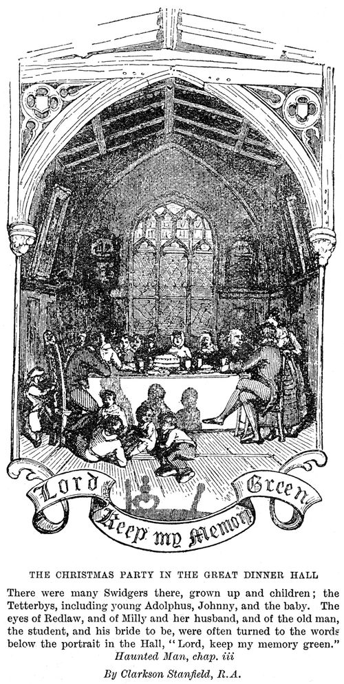 The Christmas party in the great dinner hall