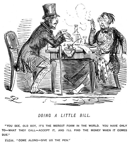 Man convincing a friend to pay his bills