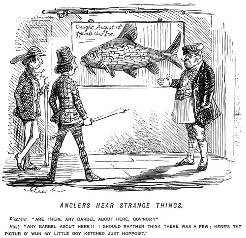 Anglers being shown a giant catch