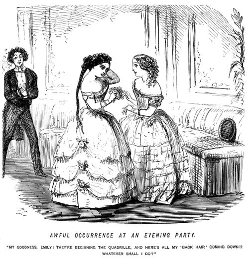 Girl's hair comes unfastened as a dance is about to begin