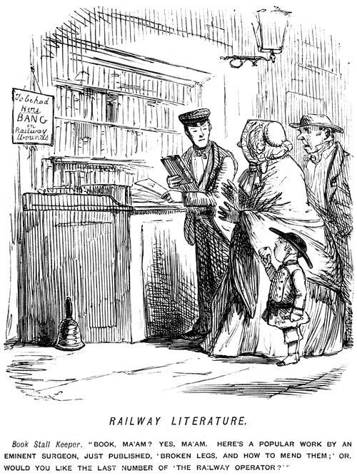 Book stall at a railway station