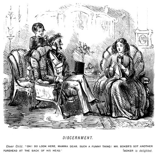 Child commenting on a visitor's baldness