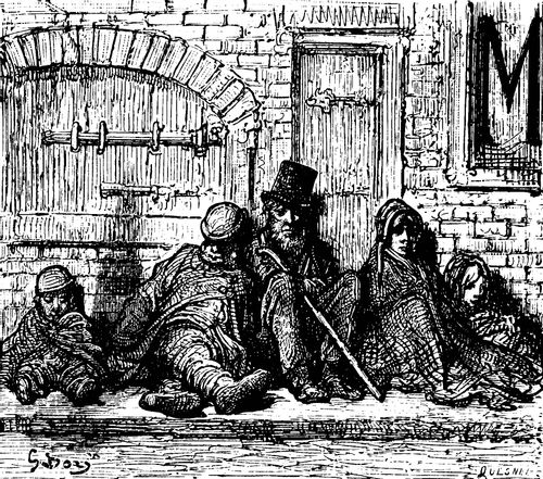 Homeless Family on London Street