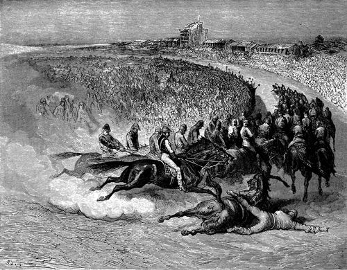 The Epsom Derby - Jockey Falls at Tattenham Corner