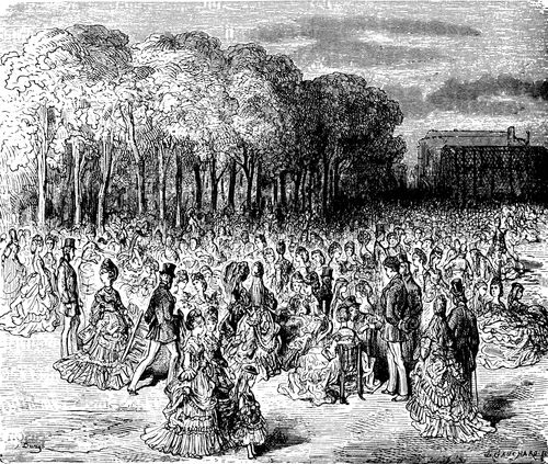 Crowds Gather for the Opera in the Zoological Gardens