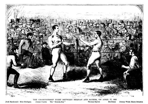 The Championship Fight Between Heenan and Sayers, on April 17, 1860