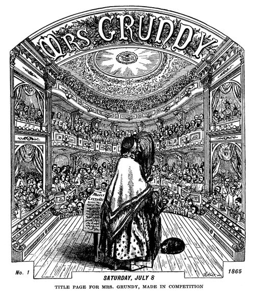 Title Page for 'Mrs Grundy'