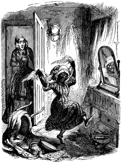 Uncle Tom's Cabin - Topsy Taking Liberties with Miss Ophelia's Wardrobe