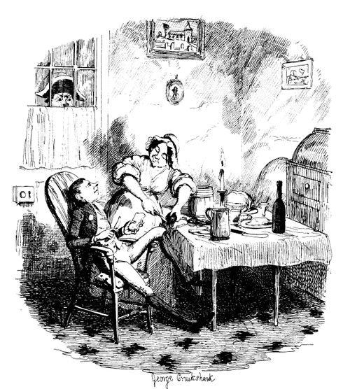 Oliver Twist - Mr Claypole Eating Oysters While Bumble is Out