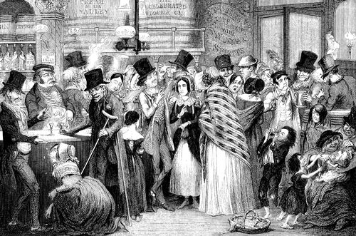 The Drunkard's Children - Drinking at Gin Shop, Haven of Social Evils