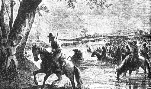 Confederates invade the North, Crossing the Fords of the Potomac, Maryland
