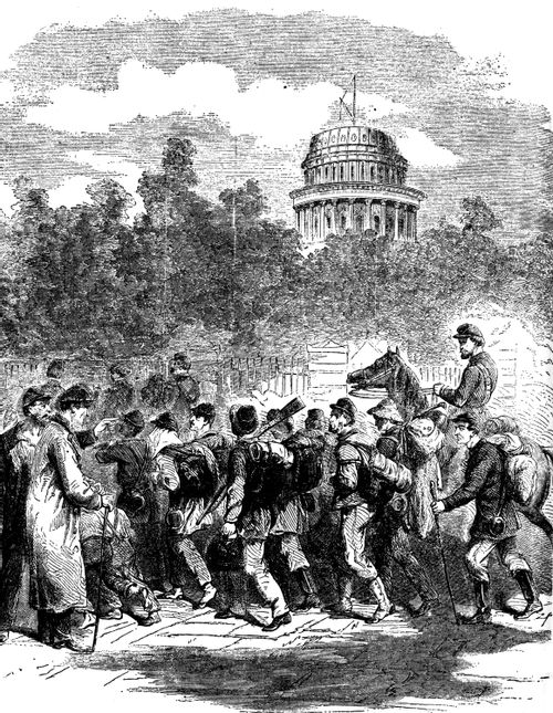 Convalescent Soldiers Passing Through Washington to Join Their Regiments