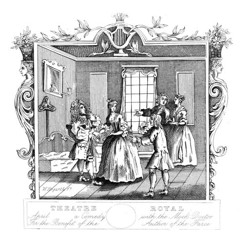 Ticket - Theatre Royal a Comedy with the Mock Doctor - For the benefit of the Author of the Farce.