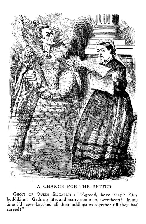 Gladstone and Disraeli Discussed by the Queens
