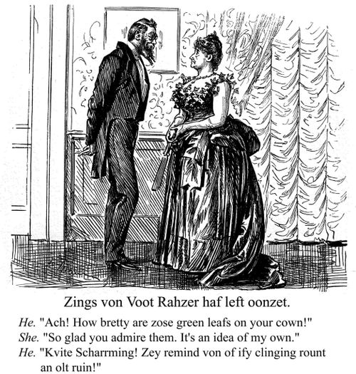 A German giving a backhanded compliment.
