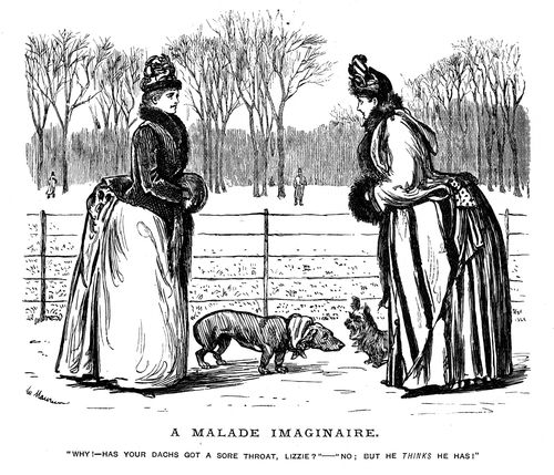 A dog suffering from hypochondria.