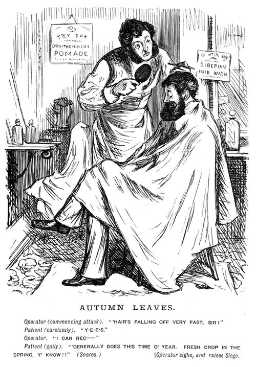A man recieving a haircut.