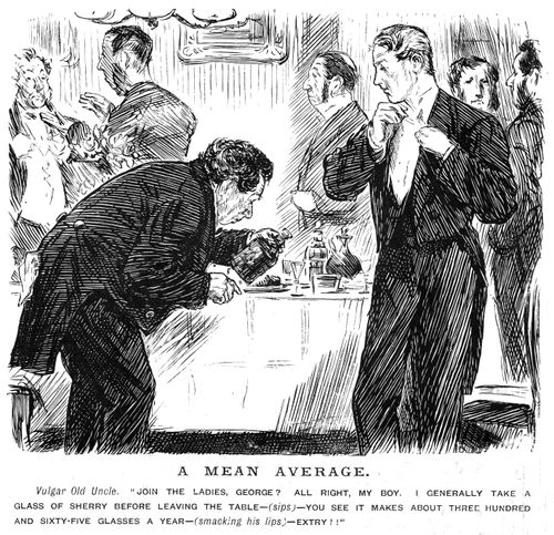 A man pouring sherry at a table