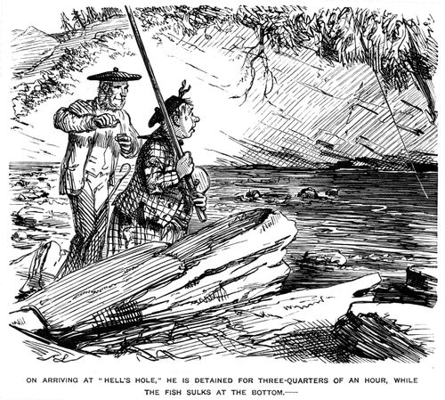 On Arriving at Hell's Hole He is Detained for Three Quarters of An Hour, While The Fish Sulks at the Bottom.