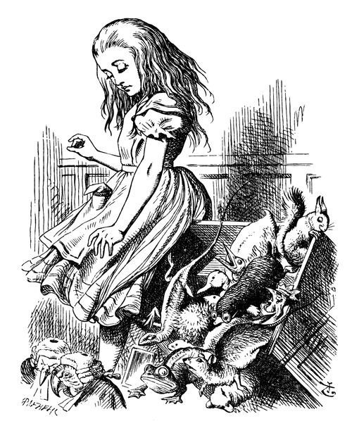 Alice in Wonderland: Alice in the Jury-Box.
