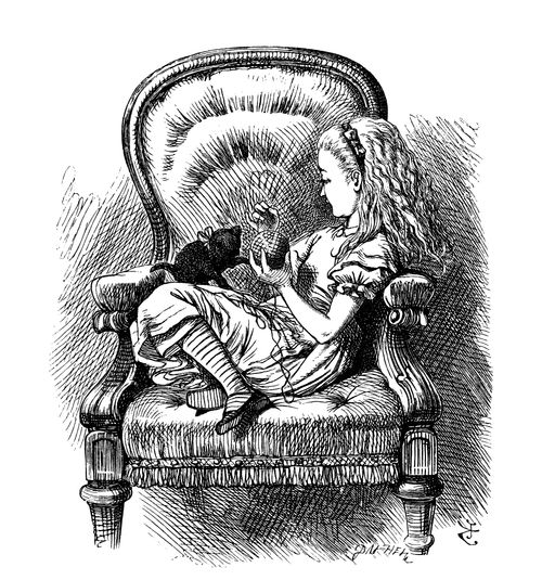 Alice Through the Looking Glass - Alice and the Black Kitten.