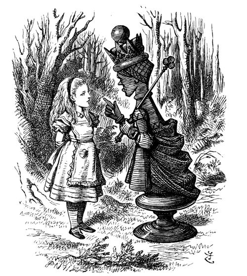 Alice Through the Looking Glass - Alice and the Red Queen.