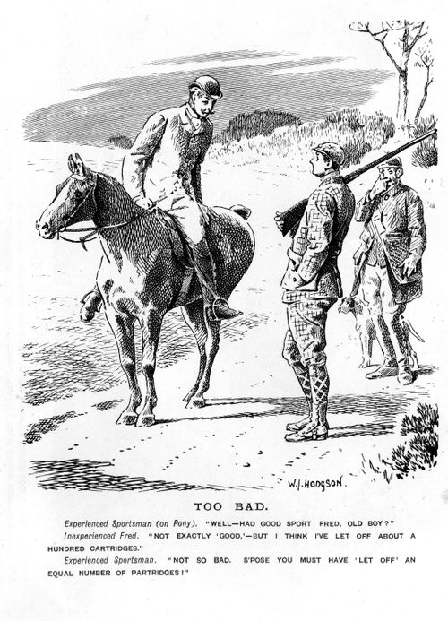 Two Hunters Having A Discussion.