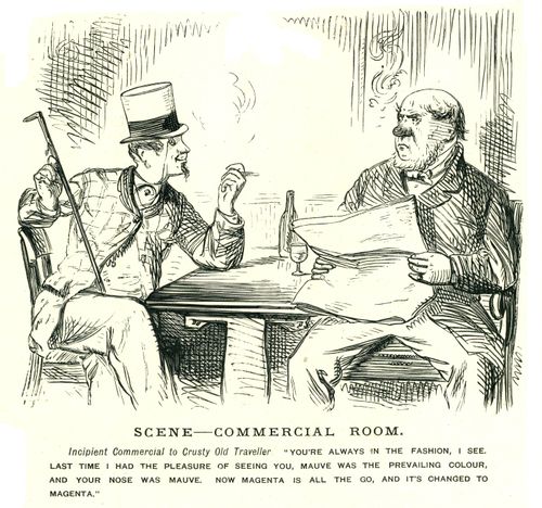Two Men Smoking and Discussing Fashion.