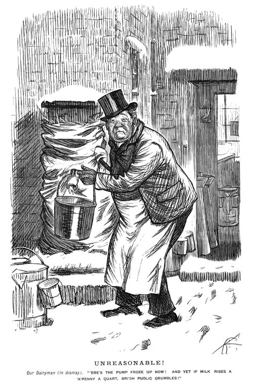 Dairyman with frozen pump
