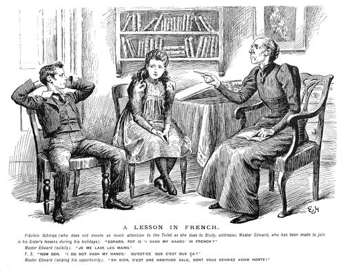Boy with a black eye and concerned lady
