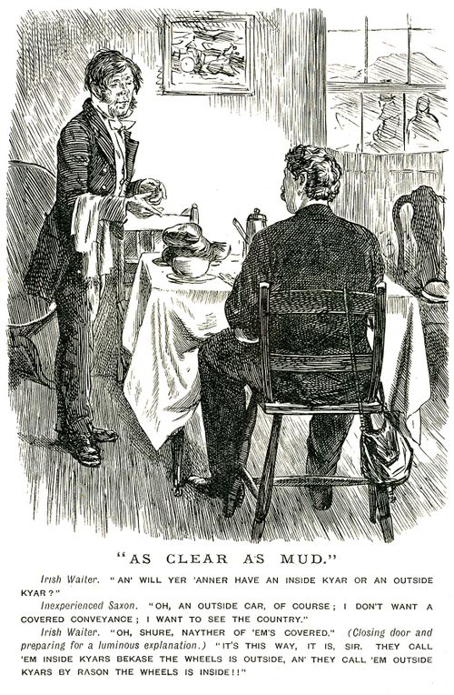 Waiter talking to diner