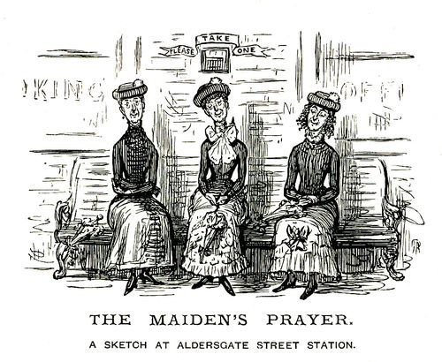 Ladies sitting at the train station
