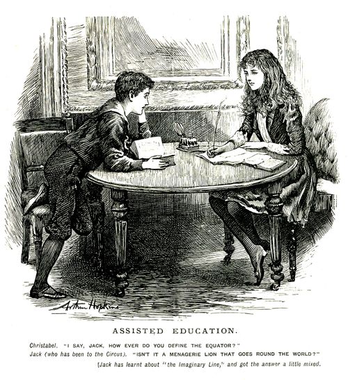Boy and girl at thier studies