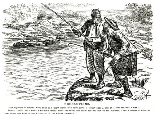 Keeper ready to save fishing man from the water