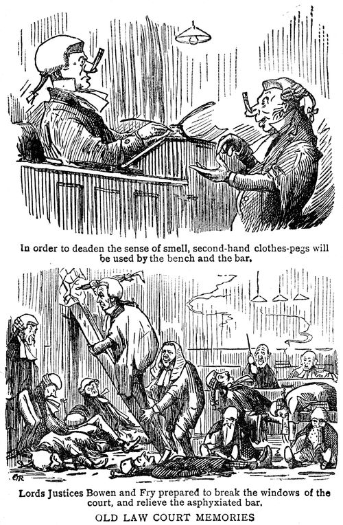 Barristers wearing clothes pegs to overcome a bad smell