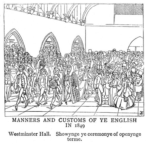The ceremony of opening term at Westminster Hall