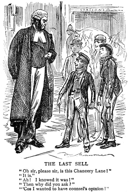 Boys asking a barrister for directions