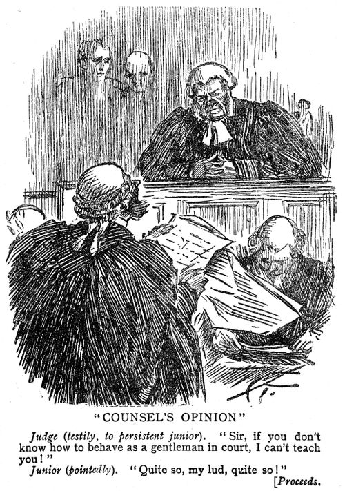 Arrogant junior barrister 