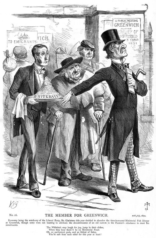 Gladstone forgoes the ministerial dinner, it is suggested because he doesn't want to meet his constituents