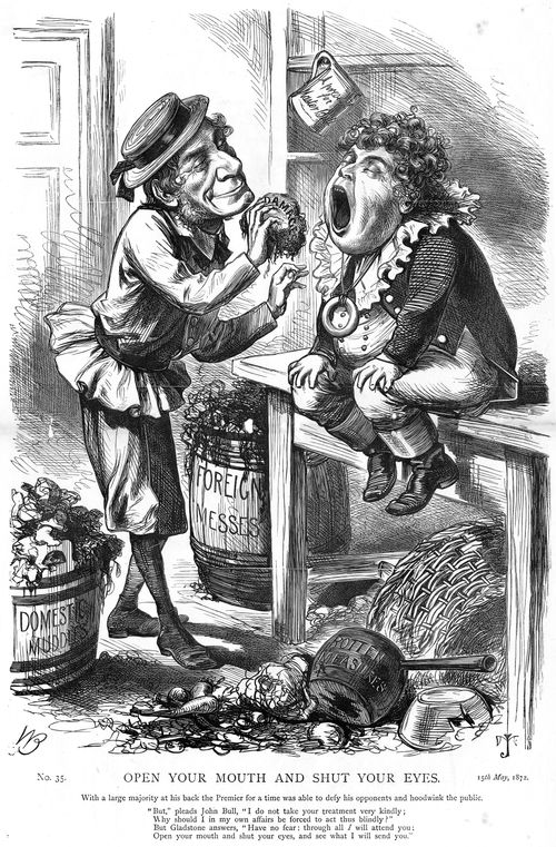 Gladstone feeding John Bull his bad policies