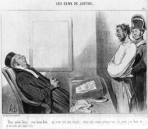 Lawyers - Criminal acused of stealing is told that hunger is no excuse